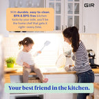 GIR: Get It Right Silicone Kitchen Spatula Turner - Non-Toxic Cooking Utensils for Nonstick Cookware, Cooking and Baking, Ultimate - 13IN - Studio White