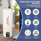 Travel Kettle,Miicasa Dual Voltage Portable Electric Kettle 110V-240V Smart Small Water Boiler for Tea & Coffee,6 Temperature Control,for Global Use,17oz