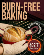 Pro Silicone Bread Sling 2 Pcs - 9in set of 2 Round 482F Heat Resistant Dough Lifter, Non-Stick Dutch Oven Liners, Long Handles, Reusable Sourdough Bread Baking Supplies, Sourdough Gifts