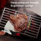 Stainless Steel Spatula Set of 3, Heavy Duty Small Metal Spatula for Cooking Cast Iron Skillet with Heat-resistant Handle, Fish Turner Flipper for Pancake Burger Egg Cooking Spatulas BBQ Grill Griddle