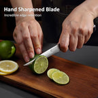 PAUDIN Utility Knife 5 Inch Kitchen Knife, Ultra Sharp High Carbon Stainless Steel Small Chef Knife with Sheath, Kitchen Utility Knife with Ergonomic Pakkawood Handle