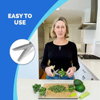 Jenaluca Herb Scissors with Five Blades - Two Pack - Herb Chopper with cleaning comb and safety cover