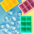 Silicone Ice Cube Trays 3 Pack - Large Size Silicone Ice Cube Molds with Leak Proof Removable Lid Square Ice Cube Tray And BPA Free for Cocktail,Whiskey, Stackable Flexible Ice