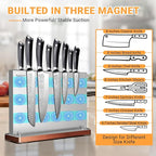 Home Kitchen Magnetic Knife Holder Without Knive Display Stand Magnetic Knife Block Rack Magnetic Stand with Strong Enhanced Magnet Multifunctional Storage Stainless Steel Knife Magnetic Strip
