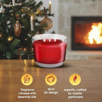 Glade 3-Wick Scented Candle Jar, Warm Apple & Spices, Air Freshener Infused with Essential Oils, 6.8 Oz, 3 Count