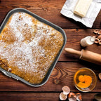 Springform Cake Pan Set of 3 (9.5, 10, 11 Inch) Square Baking Pans Nonstick Cheesecake Pans with Removable Bottom Bakeware for Cake, Cheesecakes, Pizza, and Quiches