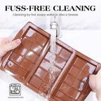 2 Pcs Dubai Chocolate Bar Mold Deep Silicone 0.85 Inch Large Stuffed Chocolate Molds Nonstick Break Apart Square Shape Thick Candy Bar Molds