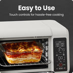Chefman Air Fryer Toaster Oven Combo, 15 Qt. Countertop Oven for Quick & Healthy Meals, Bake, Broil, Air Fry, Toast, and Bagel Functions, 450°F Max Temp, 4 Slice Toaster Oven Air Fryer Combo – Ivory