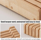 Bamboo Knife Block and In-Drawer Storage, Display Stand and Organizer, In-Drawer Knife Drawer Organizer Holds Up To 7 Knives and 1 Sharpener(Not Included)