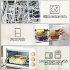 [5-Packs, 30 Oz] Glass Meal Prep Containers with Snap Locking Lids Glass Food Containers,Airtight Lunch Container,Microwave, Oven, Freezer and Dishwasher