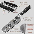Wakoli NIT Nakiri Knife – 6.7-Inch Professional Damascus Vegetable Knife | 67-Layer VG10 Core Steel Blade | Ergonomic G10 Handle | High-Performance Kitchen Knife in Gift Box