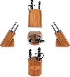 Cangshan V2 Series 1022520 German Steel Forged 5-Piece Starter Knife Block Set, Acacia