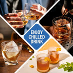 mossime Silicone Ice Cube Tray: 4pack Square Whiskey Large Ice Cube Molds - Old Fashioned Ice Cube Trays with Lid - 2inch Easy Release Big Freezer Mold for Cocktail Baby Food Soup & Juice
