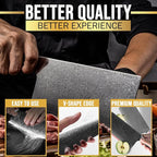 SliceElite Elite Series 7 Inch Meat Cleaver Knife Damascus VG10 Core Forged Carbon Fiber Handle Heavy Duty Chopper Sharp Kitchen Butcher Bone Cutter Vegetable Fruit Chef Tool Dual Protection Gift