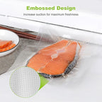 Bonsenkitchen Vacuum Sealer Bags, 8" x 50' Rolls 2 pack for Food Storage Saver, Bpa Free, Heavy Duty, Commercial Grade Textured Food Roll, Customized Size Bag for Sous Vide Cooking,VB3209