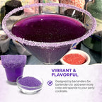 Snowy River Purple, Cocktail & Margarita Sugar Rimmer - Vibrant Color Glass Rimming Sugar with Medium Crystal Texture - 16oz