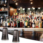 Chengu 24 Pieces Liquor Bottle Covers Pour Spout Covers Bar Toppers for Bottles Universal Pour Dispenser Dust Translucent Silicone Rubber Spout Caps for Bar Home Kitchen Tools Supplies (Black)
