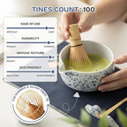 Matcha Whisk Set, 7 PCS Matcha Kit with Matcha Bowl with Spout, Bamboo Matcha Whisk and Scoop, Matcha Accessories & Sifter – Complete Matcha Set for Tea Lovers, Matcha Gift Set (Blue)