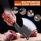Meat Bone Cleaver Knife Heavy Duty Bone Choppe for Meat Cutting Hand Forged Butcher Axes with Cover cleavers High Carbon meat cleaver for Kitchen Outdoor Camping BBQ gifts for men