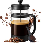 Utopia Kitchen 34 Ounce 1 Liter French Press Coffee Maker, Tea Maker, Travel Coffee Presses, Heat Resistant Thickened Borosilicate Coffee Pot for Camping Travel Gifts, Black Pack of 1