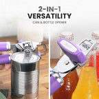 Zulay Kitchen Manual Can Opener with Bottle Opener with Turn Knob