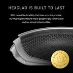 HexClad Hybrid Nonstick 14-Inch Wok with Stainless Steel Lid, Stay-Cool Handles, Dishwasher-Friendly, Oven-Safe Up to 900°F, Induction Ready, Compatible with All Cooktops