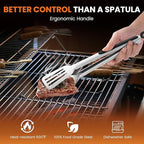 Kitchen Tongs for Cooking,Stainless Steel Spatula Tongs Locking Metal Tongs for Grilling/Barbecue/BBQ,Serving,Buffet,Perfect for Flipping Steak and Fish,Set of 2 (9 & 12 inch)