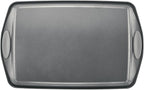 Rachael Ray Nonstick Bakeware Set with Grips, Nonstick Cookie Sheets / Baking Sheets - 3 Piece, Gray with Sea Salt Gray Grips