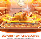 Air Fryer Tray for Oven, Oven Air Fryer Basket and Tray with Cooking Guide and 30 PCS Parchment Papers, DEGOVIN Crisper Non-stick Stainless Steel Air Fry Pan for Convection Oven(15.8" × 11")