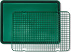 Great Jones Little Chill Wire Cooling Rack (Broccoli) | Nonstick Baking Rack, Heavy-Duty Aluminized Steel | Fits Quarter-Sheet Pans for Cooking and Baking | Oven-Safe 450°F, Dishwasher-Friendly