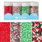 Sweets Indeed Christmas Sprinkles Mix – 10.90 oz Holiday Blend | Edible Jimmies, Nonpareils & Sugar Pearls for Decorating Christmas Cookies, Cakes, Cupcakes & Festive Desserts