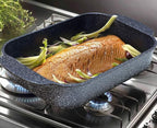 S·KITCHN Set of 3 Nonstick Roasting Pan Baking Dishes for Lasagna, Casserole and Bread Baking Pan, Large & Deep Lasagna Pan with Handles