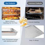 6 Pack Stainless Steel Baking Sheet Pans, 10.5" L × 8" W × 1" H Cookie Sheets for Toaster Oven, Rust-Resistant, Dishwasher Safe