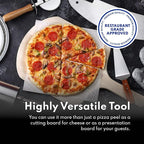 New Star Foodservice 50288 Restaurant-Grade Wooden Pizza Peel, 14" L x 14" W Plate, with 22" L Wooden Handle, 36" Overall Length