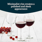 Libbey Vina Red Balloon Wine Glasses, 18.25 Oz Elegant Large Red Wine Glasses Set of 6, Long Stem Glass Wine Glasses for Weddings, Birthdays, and More