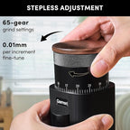 Coffee Grinder,Wirsh Portable Cordless Rechargeable Burr Coffee Grinder Geimori T38 with Conical Burrs,3600mAh Batteries,Grind Settings for Espresso,Pour Over,French Press,Camping,Travel&Home Use