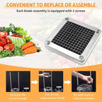 WICHEMI Replacement Chopper Blade 1/4" Blade Commercial Vegetable Chopper Stainless Steel Onion Chopper Dicer Blades and Pusher Block for Tomato Dicer French Fry Cutter