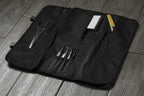 Asaya Chef Knife Roll Bag - 20 Total Pockets for Knives and Kitchen Utensils - Made with Stain Resistant Waxed Nylon - For Chefs and Culinary Students - Knives Not Included(Red)