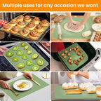 Silicone Baking Mat Roll - Best German Silicone - Heat Resistant Baking Macaron Bread Mat, Non-stick Pastry Mat, Reusable Dough Rolling Mat 12IN -6FT
