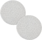 Trivets for Hot Dishes, Pots and Pans, 8 Inches Hot Pads 5 Pcs, Pot Holders for Kitchen, Heat Resistant Mat Protect Counter, Coasters Set Home Essentials Farmhouse Decor (Gray)