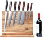 Resafy Large Magnetic Knife Holder,Acacia Wooden Magnetic Knife Block 16 X 12 Inches,Rack Magnetic Universal Stands with Strong Enhanced Magnets Strip Kitchen Storage Cutlery Organizer Without Knifves