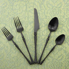 Gugrida Unique & Beautiful Flatware Set - 20 Piece Iridescent Silverware Sets | 18/10 Stainless Steel Reusable Cutlery Set | Black Utensils Service For 4 with Dessert Fork, Knife, Spoon, Dinner Fork