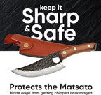 Matsato Kitchen Knife Leather Sheath, Japanese Steel Chef's Knife Holder Perfect for Cutting and Chopping, 6.3 Inch Knives holder