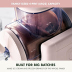 GreenPan Frost Ice Cream Machine & Frozen Drink Maker, Soft Serve, Slushie, Milkshakes & Cocktails, No Freezer Needed, 15-in-1, 7 Textures, Quiet & Rapid, Easy Clean, Family Size, Strawberry Pink