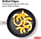 OXO Enhanced 8” Nonstick Frying Pan Skillet, Ceramic PFAS-Free Cookware, Stainless Steel Handle, Eggs & Omelets, Dishwasher & Oven Safe, Storm Blue