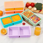 2-Pack Silicone Freezer Trays with Lid, 2 Large 2-Cup(500ml) & 6 Small 1/2-Cup(125ml) Soup Freezer Container Molds, Ice Cube Tray For Meal Prep & Freezing Soup, Stews, Sauces, Oven & Dishwasher-Safe