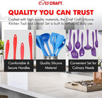 Chef Craft Premium Silicone Kitchen Tool and Utensil Set, 11 Piece, Purple