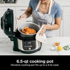 Ninja Foodi 10-in-1 Pressure Cooker & Air Fryer, 6.5 Quart - Stainless Steel Multi-Cooker with Precise Heating - Perfect Holiday Gift & Healthy Fast Cooking (OS300)
