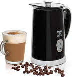 Moss & Stone Electric Milk Frother For Making Latte, Cappuccino, Hot Chocolate, Automatic Cold Hot Milk Frother & Warmer, Foam Maker, Auto Shut-Off, Detachable Base & Non-Stick Interior.