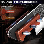 MDHAND Butcher Knife Set, 4PCS Hand Forged Butcher Chef Knife Set with Gift Box, Meat Cutting Knife for Kitchen, Bone Chopper Knives & Viking Knives for Home & Camping & Outdoor, BBQ Gift for Men